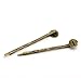 PEPPERLONELY Brand 50PC Antiqued Bronze Bobby Pins Hair Clips (50mm) with Glue On Flat Pads (8mm)