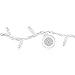Bright Tunes Decorative String Lights with Bluetooth Speakers, Warm White LED Lights, White Cord