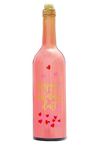 Lilone Glass LED Wine Bottle - Pink, Standard 3 Lilone Glass LED Wine Bottle - Pink, Standard - Image 3