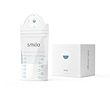 Smilo Breast Milk Storage Bags, Leak-Proof, BPA Free, 6 Ounce, 100 Count