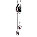 Long Necklace for Women Fashion Jewelry,Haluoo Dainty Elegant Sterling Silver Teardrop Crystal Pendant Necklace Hollow Rhinestones Rose Flower Pendant with Tulip Tassel Necklace for Ladies (Purple)thumb 1
