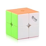 D-FantiX Qiyi Stickerless 2x2 Speed Cube Puzzle Magic Cube 2x2x2