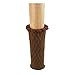 TEKEFT 24pcs/Pack Chair Protectors,Furniture Protectors with Non Slip Strips Inside Chair Leg Floor Protectors,Anti Skid Chair Socks for Hardwood Floors (Brown)