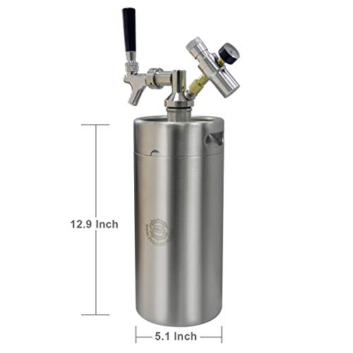 PERA-Beer-Mini-Kegs-128-OZ-for-Craft-beer-Dispenser-CO2-regulator-with-beer-faucet-taps