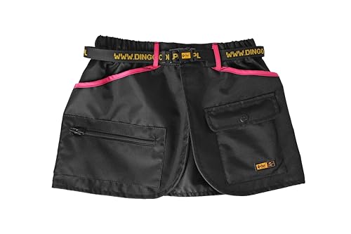 Dingo Waldemar Rutkowski Dog Trainer Belt with Four Practical Pockets, Adjustable Waist Strap, Waterproof, Black with Pink Trim – Size S (16470)