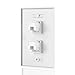 TNP Ethernet Network Cat5E Wall Plate - Dual 2 RJ45 Keystone Connector Socket Wiring Plug Jack Decorative Face Cover Outlet Mount Panel Female to Female RJ45 Keystone