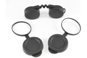 GENERIC 10x42 Rubber Lens Caps for Binoculars + Rainguard,Objective Optics Protection Covers
