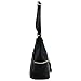 Tassel Zipper Bucket Crossbody Bag Black