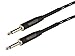 Monoprice 1/4-Inch TS Male to 1/4-Inch TS Male Instrument Cable Cord - 10 Feet - Black, 20AWG, Braided Jacket, Gold Plated - Cloth Series