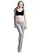 HDE Women's Fold Over Waist Yoga Lounge Pants Flare Leg Workout Leggings (Heather Gray, Small)