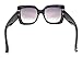 My Shades(TM) - Designer Inspired Oversize Glitter Sparkle Square Frame Sunglasses (Black Solid / Purple Gradient)