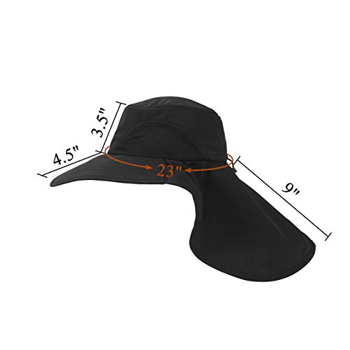 CHIC DIARY Sonnenhut Sommer UV Schutz Schirmmütze Safari Hut mit Nackenschutz Unisex Fischerhut für Outdoor Angeln… – Bild 8