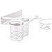 Mefeir 3-in-1 Wall Mount Bathroom Organizer with 2 Cups, Hair Blow Dryer Holder Washroom Shelf Hanging Rack Stand Toothbrush Storage