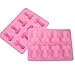 AnFun 2 Pieces Premium Food-Grade Silicone Mold Funny Nonstick Chocolate Candy Ice Cube Cake Sugar Maker Novelty Cookie Mould Tray for Use in Oven Microwave Freezer Dish