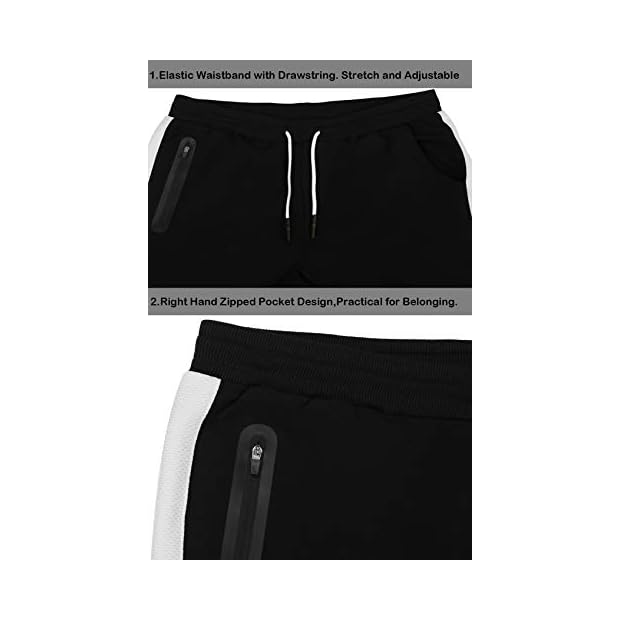 Susclude Men’s Gym Sweatpants Drawstring Slim Fit Fitness Exercise