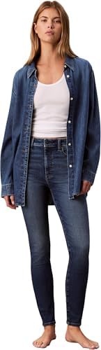 High Rise Skinny Lv047D757G Jeans, Blue (Midtown Blue), 24W / 30L Femme