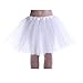 Anleolife 12'' Ballet Tutu Dress Cheap Birthday Tutu Skirt Ballet Dance Mini Skirts(white)