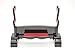 Handmade Sword - Black Piano Lacquered Wood, 2 Tier Deluxe Table Stand for Katana and Wakizashi Sword, Red Felt on The Arch and Front, Sword Table Display Holder