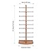 Plxixi Sunglasses Display Tabletop Soild Wood Eyewear Holder Eyeglass Collections Wooden Display Stand Rack (1 Set, Single Tower)