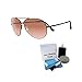 Serengeti 5222 Aviator Photochromic Sunglasses (Large Universal Fit, Unisex) with Case and Sunglass Care Kit (2 Items)