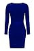 VOGRACE Women's Long Sleeve Cut Out Bandage Bodycon Party Clubwear Mini Dress M Blue