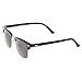 Classic Iconic Retro Classic Style Half Frame Horn Rimmed Sunglasses (0Black/Gold, Black)