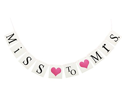 Miss To Mrs Bunting Banner Diy Kit For Wedding Celebration Bridal Shower And Bachelorette Party Decorations And Photo Props Buy Online In Guatemala At Guatemala Desertcart Com Productid 47118431