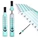 VINRELLA Seaside Blue Wine Bottle Umbrella, UV-Blocking, Waterproof, Portable, Lightweight, Fun Gift