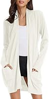 GRACE KARIN Essential Solid Open Front Long Knited Cardigan Sweater for Women