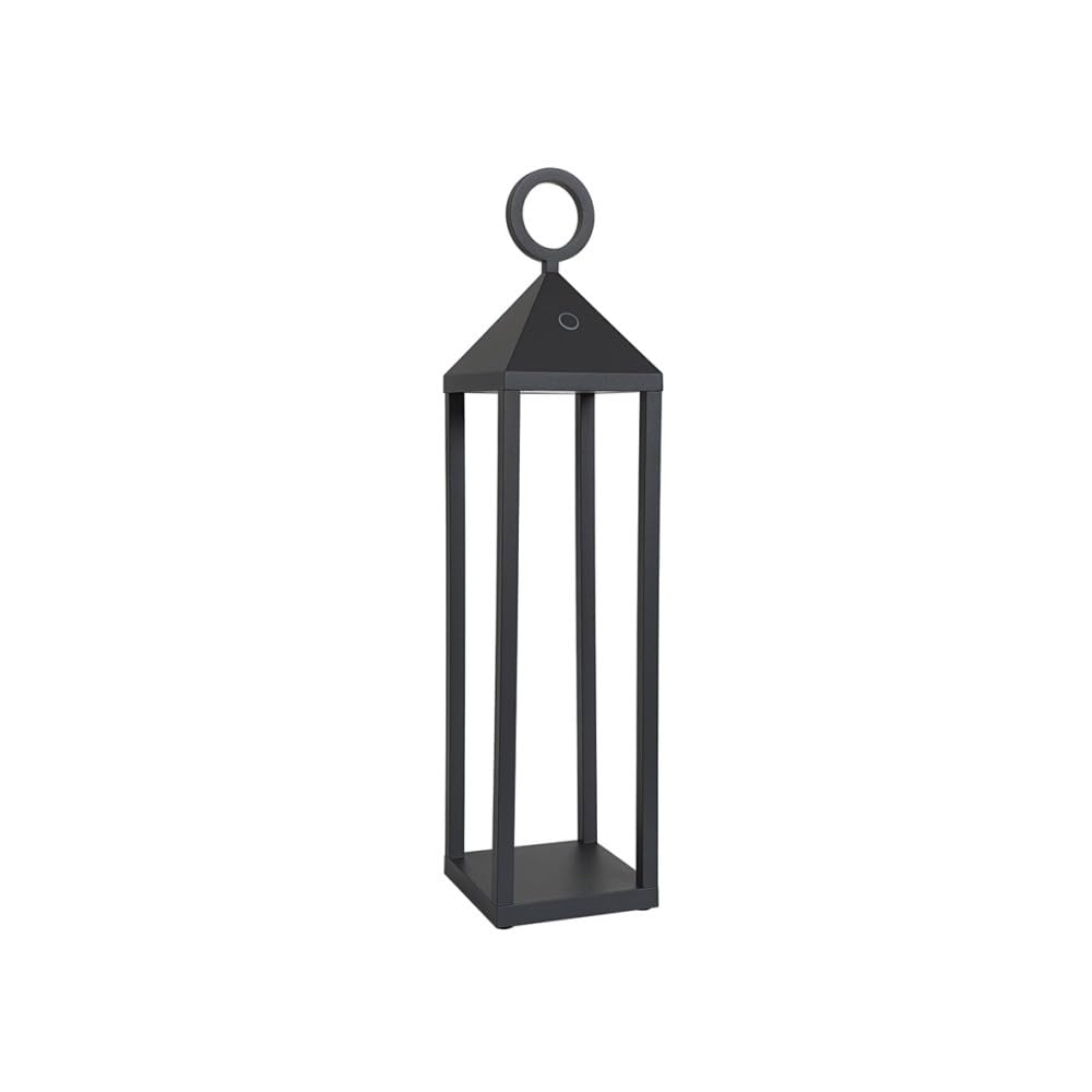 Rossini Modern LED Picnic Lantern Wireless Lighting Dimmable Indoor Outdoor 2.2 Watt Warm Light 2700K IP54 12 Hour Life (Height 43cm, Anthracite)