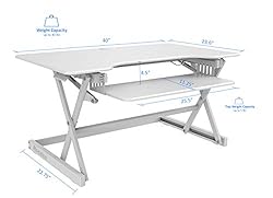 Rocelco 40" Large Height Adjustable Standing Desk