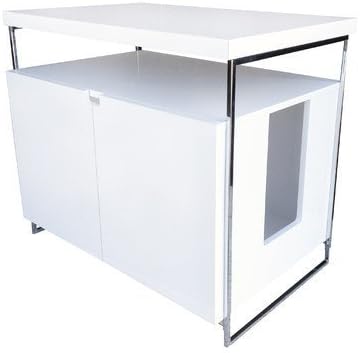 Amazon Com Large Cat Litter Box Hider Finish White Pet Supplies