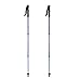 IMAGE Blue Pair 2 Adjustable Outdoor Trekking Hiking Lightweight Stick Pole Alpenstock Telescoping Anti Shock Nordic Walking Mountaineering (6061 Aluminum)