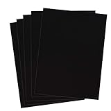 Rozzy Crafts - Black Flock Heat Transfer Vinyl (HTV) - Flocked - 5 Sheets Each 12 inches by 10 inches - Works with Cricut, Silhouette, and All Other Cutting Machines