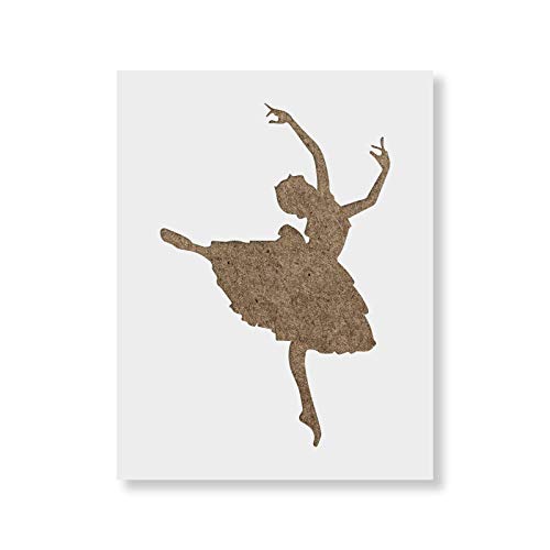 Ballerina Stencil for Walls and Crafts - Reusable Stencil of a Ballerina for Painting in Small & Large Sizes - Made in USA