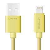 Lumsing Lightning to USB Cable Apple Certified Sync and Charging Cord(3.3 Feet/1M) with Ultra Compact Connector Head for iPhone, iPod and iPad(Yellow)