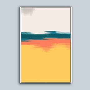 Framed Canvas Home Artwork Decoration Abstract Color Canvas Wall Art for Living Room, Bedroom - 16x24 inches