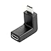 USB C Angle Adapter, Poyiccot 90 Degree USB-C Type C Male to Female Adapter, Upward & Downward Angled USB-C USB 3.1 Type-C Extension for Laptop & Tablet (Updown)