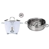 Aroma Simply Stainless Rice Cooker, White [Cooks 3