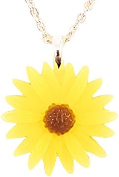 Multipurpose Choker and Necklace Set –Four ways to use Sunflower –16 Inch Adjustable Choker Chain – 20 Inch Necklace Chain, Best Holiday Jewelry Present for Girls Ladies Women- Gifts for women-spring
