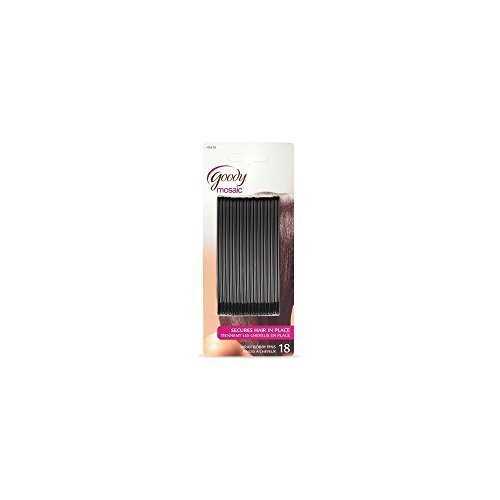 Goody Mosaic Curved Bobby Pins, Black, XLarge, 18 Count Hair Pins Beauty