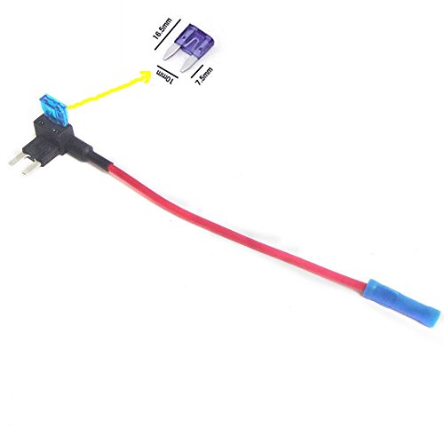 Qiorange 12v Car Add-a-circuit Fuse TAP Adapter Mini ATM APM Blade Fuse Holder Pack of 1
