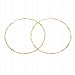 Hypoallergenic Extra Large Flattened Round Metal Hoop Earrings 2 PAIRS