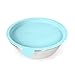 Martha Stewart Melamine Stainless Steel Pet Bowl Set with Lid, Blue, 5 fl. oz.