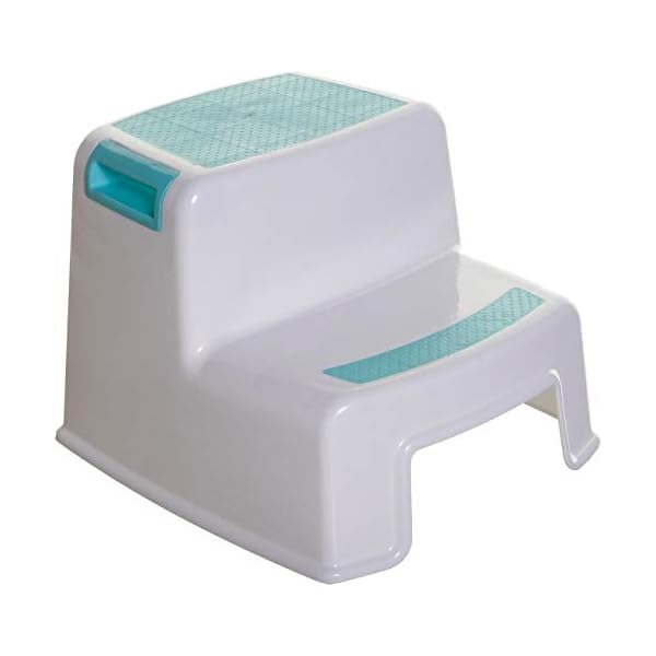 Dreambaby L685 2-Up Step Stool – Aqua & White