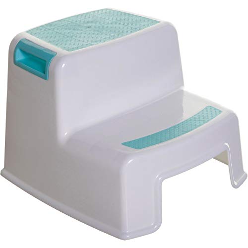 Dreambaby L685 2-Up Step Stool – Aqua & White