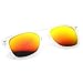 Flat Matte Reflective Flash Color Lens Large Horn Rimmed Style Sunglasses - UV400 (Frost Fire)