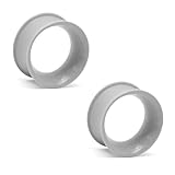 Pair of Silicone Double Flared Skin Eyelets: 1/2