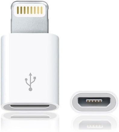 Edios Micro USB to 8 Pin Adapters for iOS Devices (White)