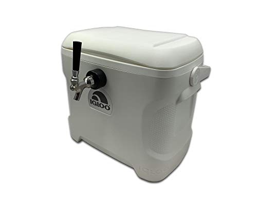 Coldbreak-Jockey-Box-1-Tap-Stainless-Pass-Through-30-Quart-Cooler-50-Coil-Stainless-Steel-Shanks-Includes-Stainless-Faucet-White-1T30MPT